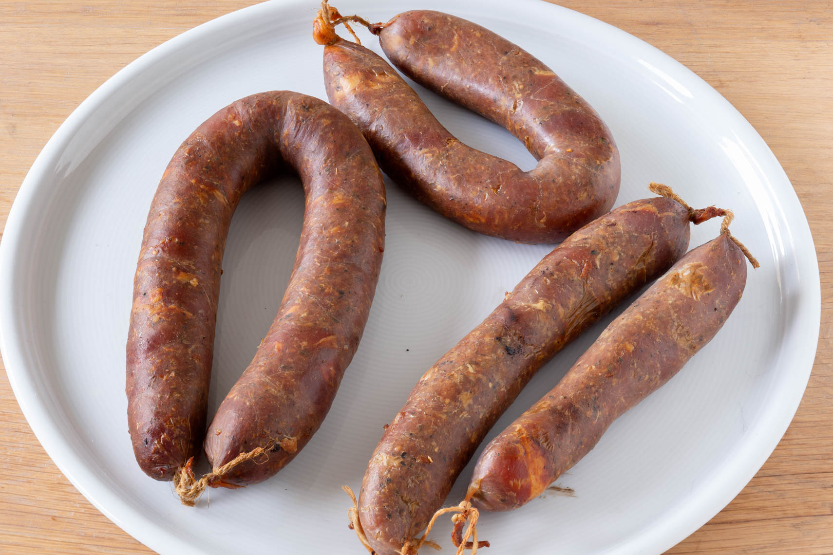 Zelfgemaakte Cajun Andouiile worst