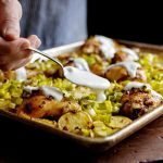 Lente kip met prei aardappelen