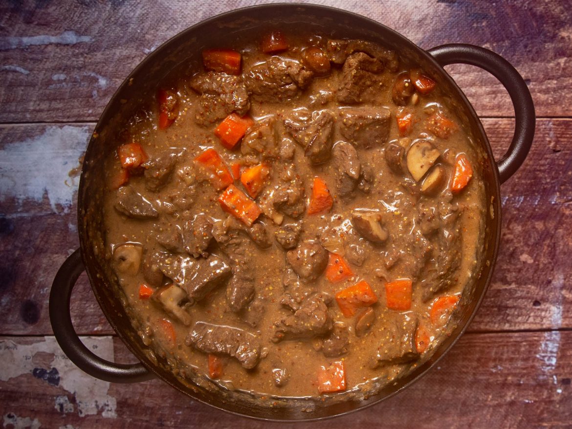 Dijon en Cognac runderstoof