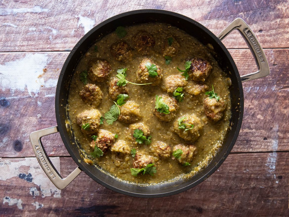 Mexicaanse gehaktballetjes in salsa verde