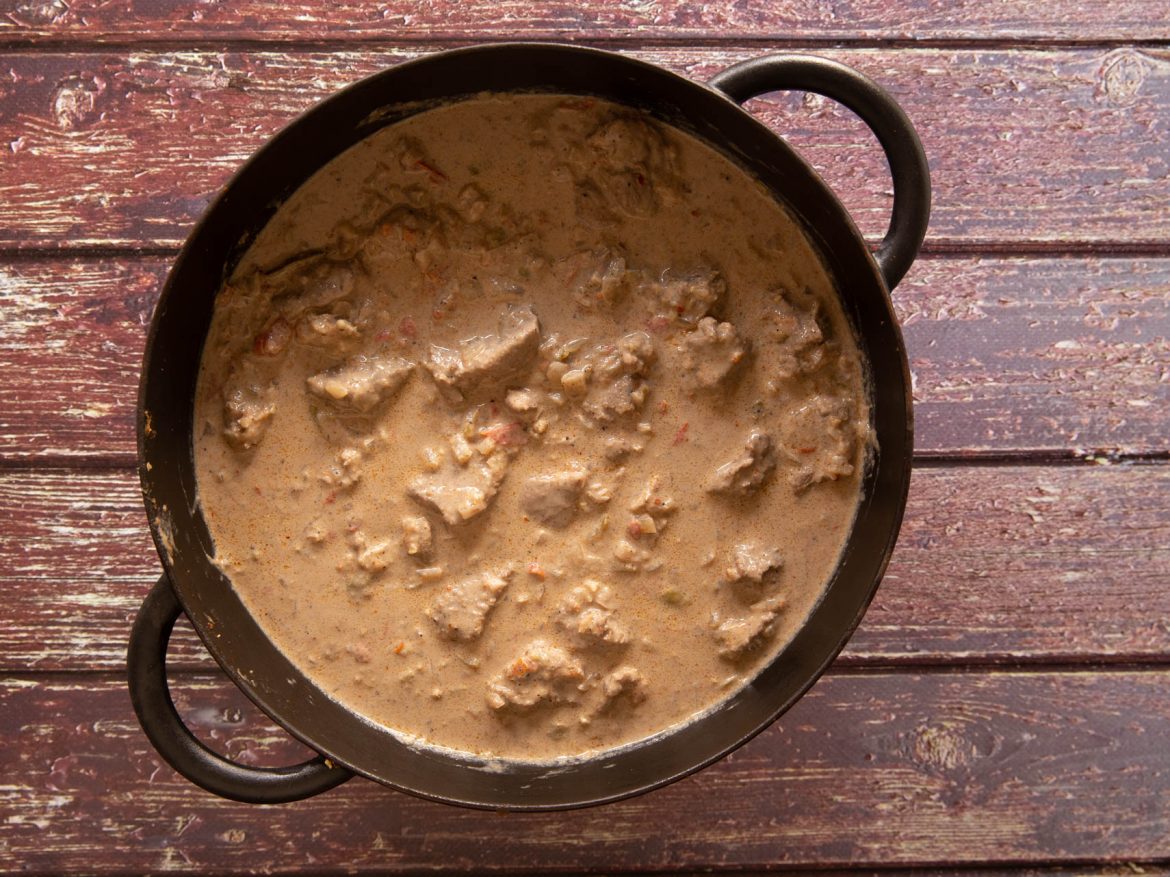 Lamscurry madras in Zuid-Indiase stijl