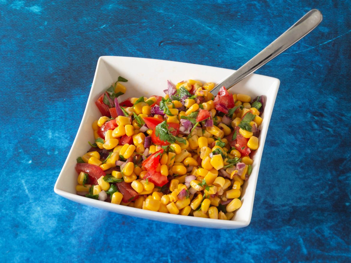 Verfrissende mais salade