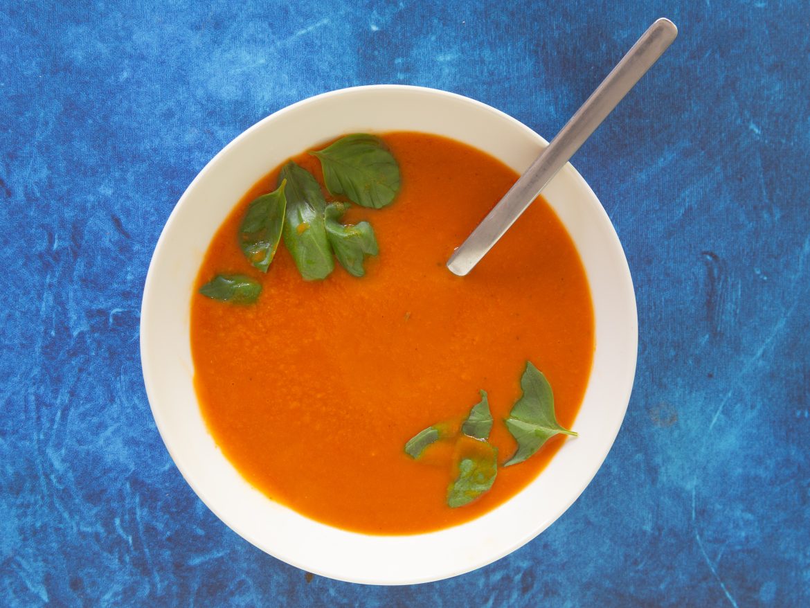 Licht gebonden paprikasoep